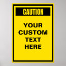 Search for caution posters Text