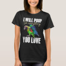 Search for parrot womens tshirts Poop