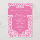 Recherche de la pièce du bébé invitations Rose