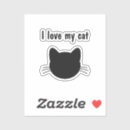 Search for i love my pet stickers Black