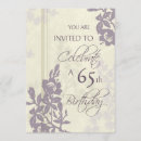 Search for floral 65th birthday invitations Flowers