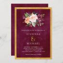 Search for blush and burgundy wedding invitations Gold