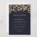Recherche de navy bridal shower invitations Botanique