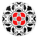 Recherche de rouge blanc noir boutons et poignées de porte Fleurs