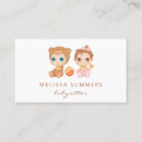 Search for twins business cards Babysitter
