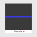 Recherche de police memorial autocollants Ligne bleue mince