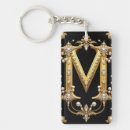Search for monogram m keychains Decorative
