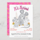 Recherche de twin baby shower fille invitations Mother to be