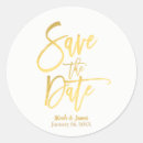 Search for gold foil save the date stickers Engagement