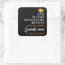 Search for the adventure begins stickers Graduation