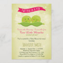 Search for two peas in a pod baby shower invitations Twin girls