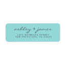 Search for bright blue return address labels Simple