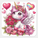 Search for unicorn valentine stickers Pink