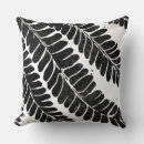 Search for leaf print pillows Black and white