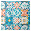Search for blue and orange tiles Floral