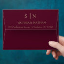 Search for burgundy wedding envelopes Initials