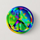Search for hippie peace sign buttons Retro