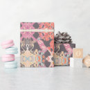 Recherche de motif baroque papier cadeau Bleu