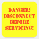 Search for danger sign stickers Yellow