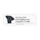 Search for black lab return address labels Cute