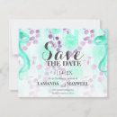 Search for purple and teal save the dates Watercolor