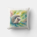 Search for hedgehog pillows Watercolor