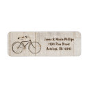 Search for bicycle return address labels Rustic