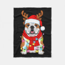 Search for bulldog christmas blankets Xmas