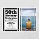 Recherche de black 50th anniversaire invitations Simple