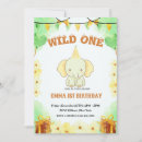 Search for elephant 1st birthday invitations Kids