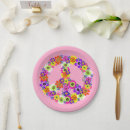Search for peace sign paper plates Orange