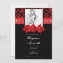 Search for red damask invitations Chic