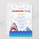 Search for shark 1st birthday invitations Ocean