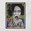 Search for zombies vertical postcards Horror