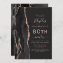 Recherche de black rose gold birthday invitations Élégant