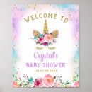 Search for unicorn welcome signs Baby shower
