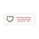Search for candy hearts return address labels Xmas