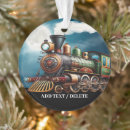 Search for steam engine ornaments Locomotive