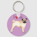 Search for love pug keychains Heart