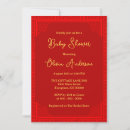 Search for asian baby shower invitations Red