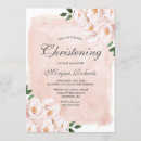 Search for watercolor flowers christening invitations Elegant