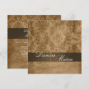 Recherche de brune de damassé mariage invitations Chocolat