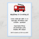 Recherche de fire truck birthday invitations Feu