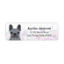 Search for bulldog return address labels Watercolor