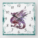 Recherche de dragons chinois horloges Rouge