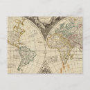 Search for historical world map postcards Engraved