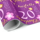 Search for 20th birthday wrapping paper Purple