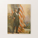Recherche de président américain puzzles Drapeau