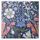 Search for blue leaf tiles William morris