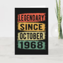 Recherche de 1968 anniversaire cartes Rétro